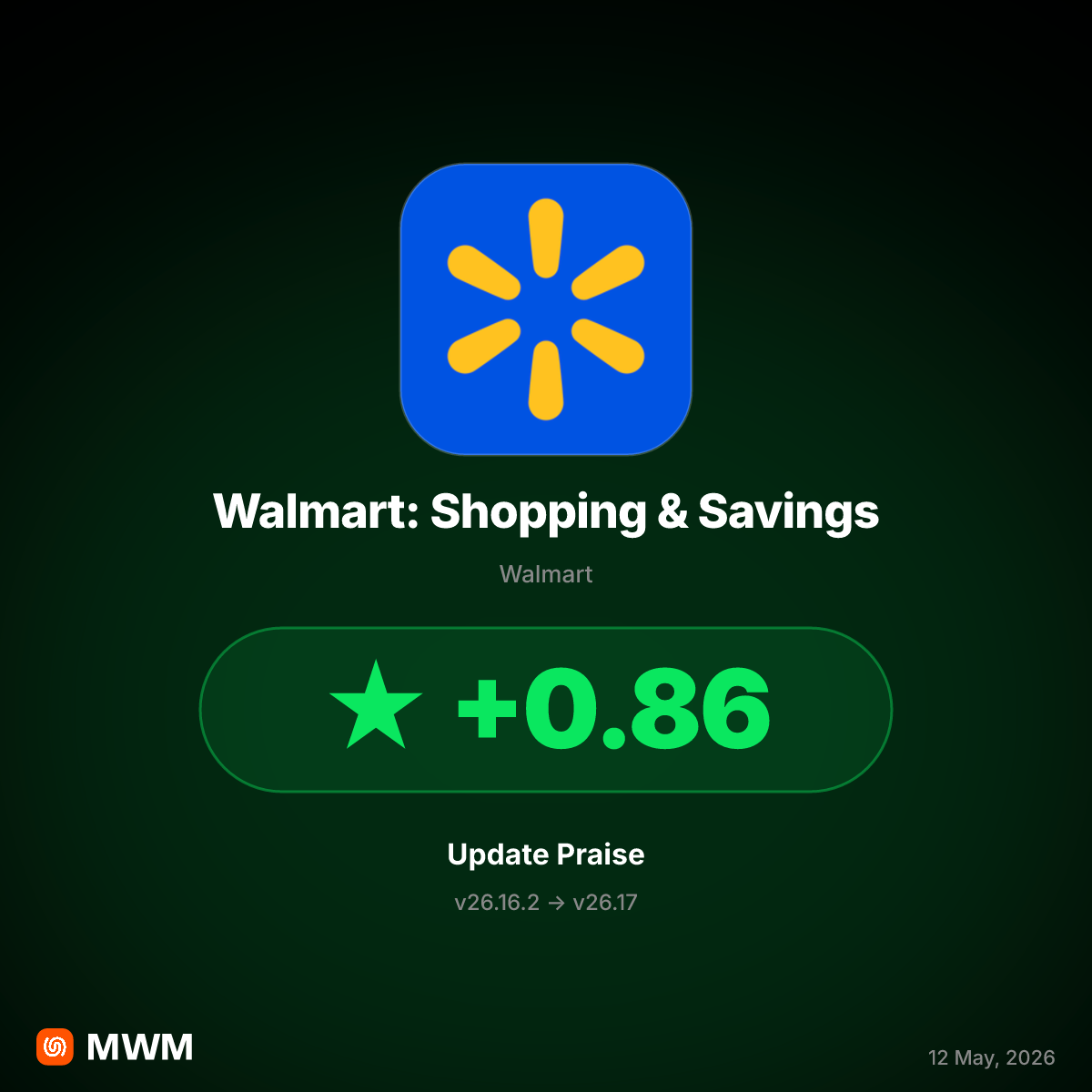 Walmart: Shopping & Savings v26.17 Resolves iOS 16 Crash Loop in May 2026