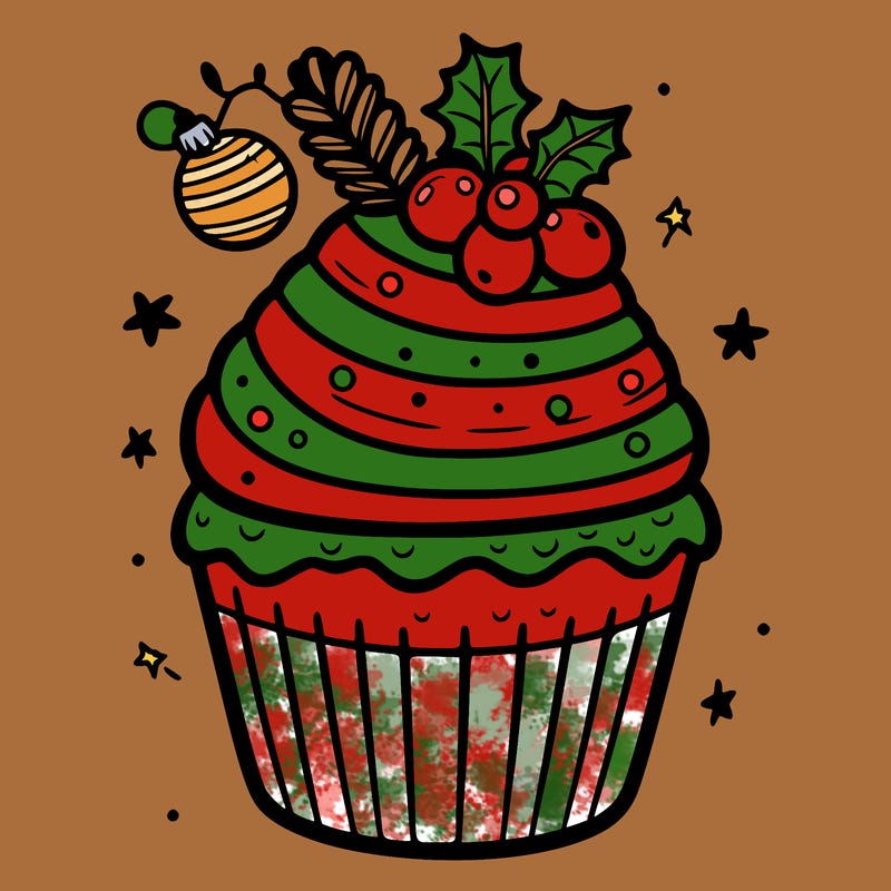 christmas cupcake