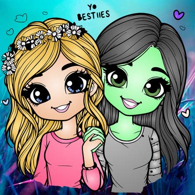 realistic pretty besties