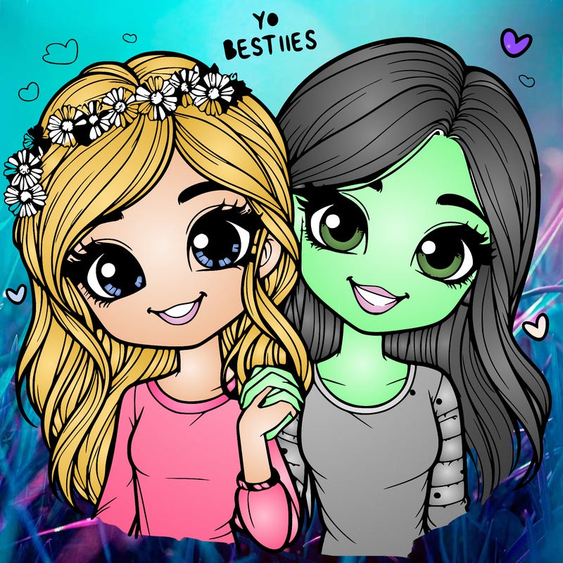 realistic pretty besties