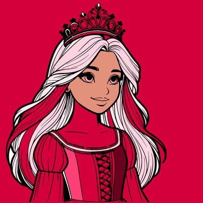 a realistic medieval princess with a tiara