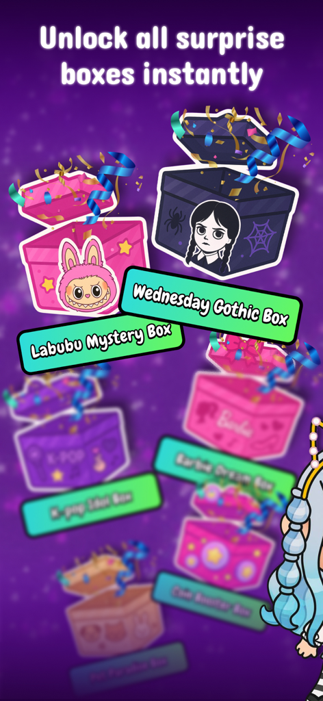 Avatar World - Cute Game Mods - Desbloquea cajas misteriosas sorpresa con skins temáticas para Avatar World