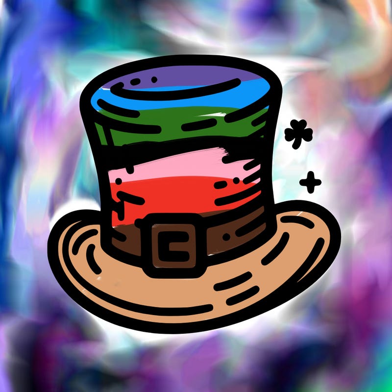 st patrick hat with thin lines