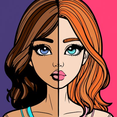 realistic girl split