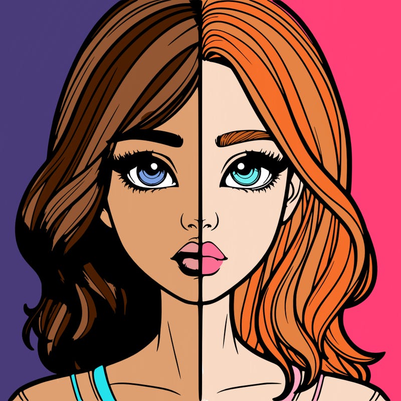 realistic girl split