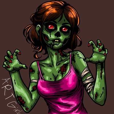 realistic zombie girl