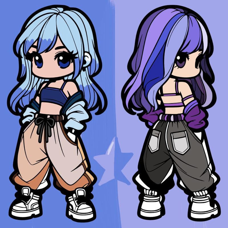 girl in crop top and baggy pants