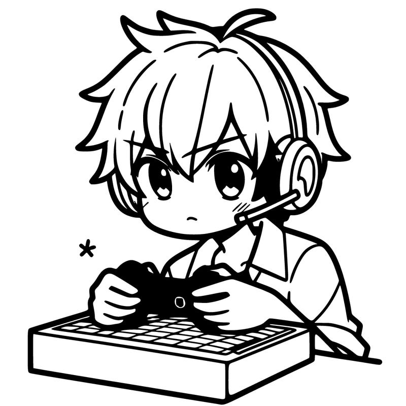anime guy playing fortnite
