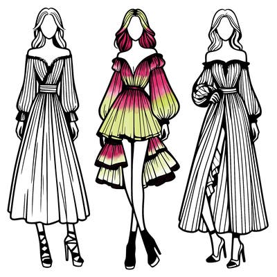 fashion models dresses