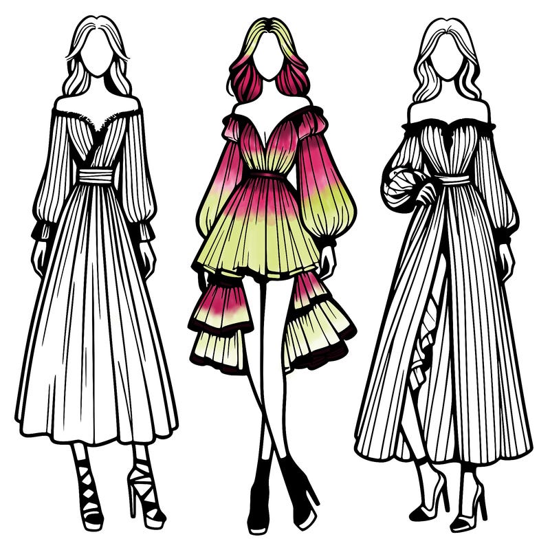 fashion models dresses