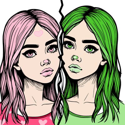 realistic girl split