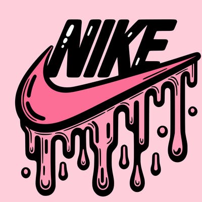 dripping nike logo