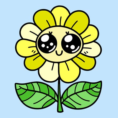 flower with eyes