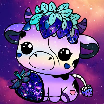 cute strawberry cow