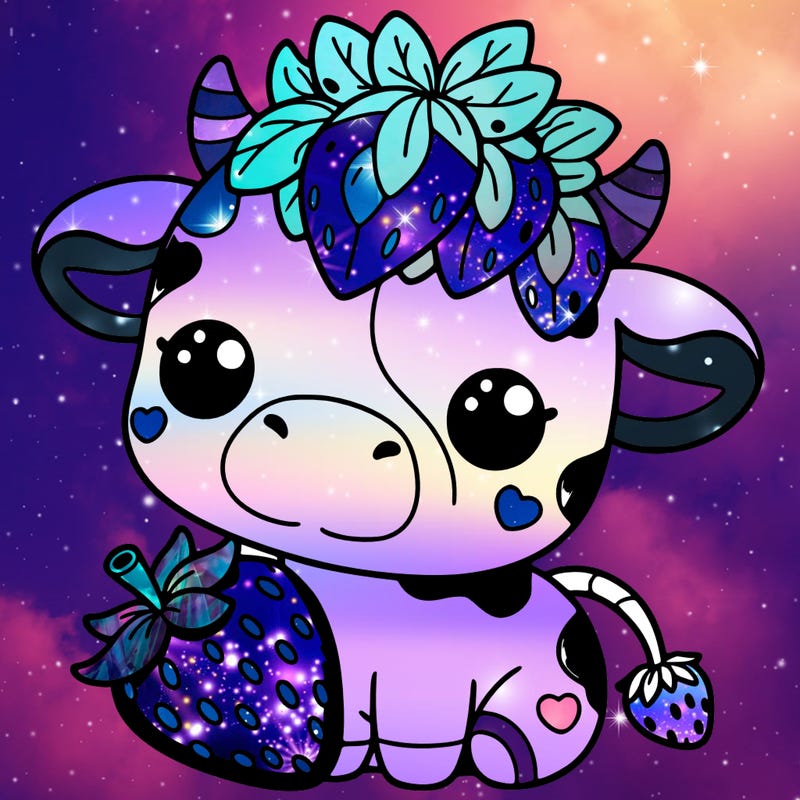 cute strawberry cow