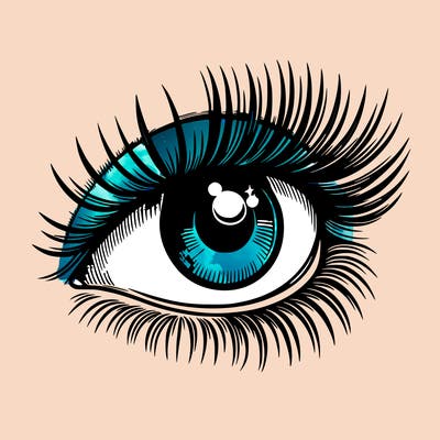 realistic eye long eylashes