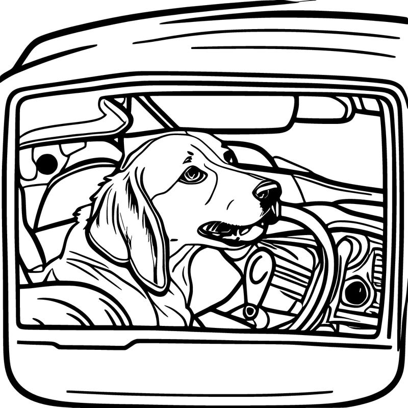 dog in car