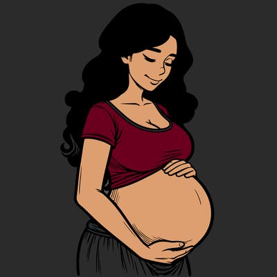 woman heavily pregnant realistic