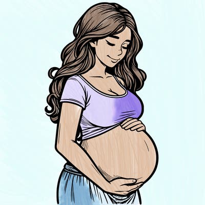 woman heavily pregnant realistic