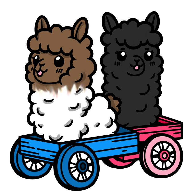 alpaca on wheels