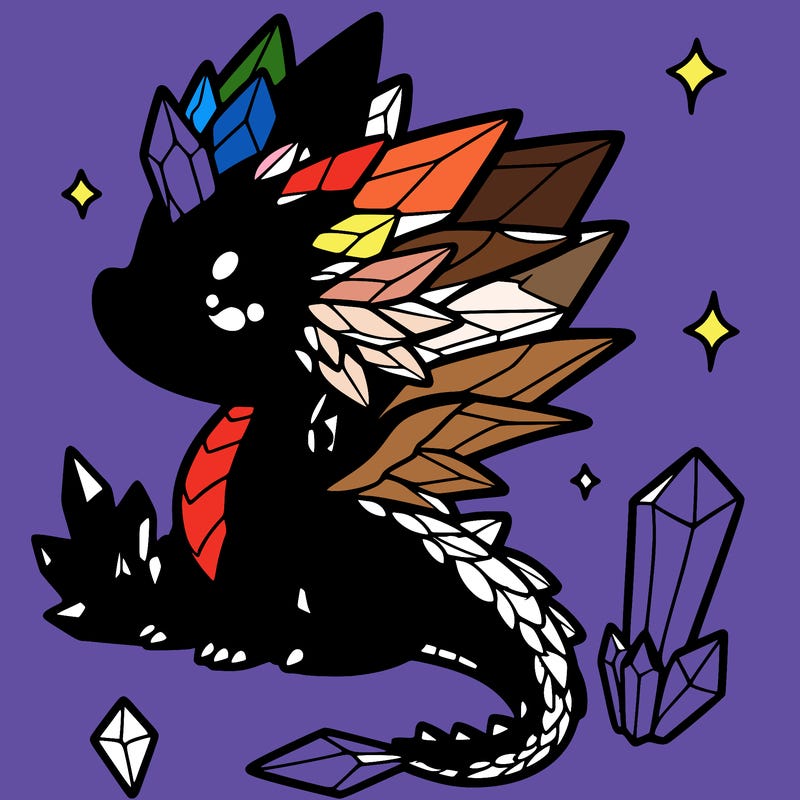 little cute crystal dragon