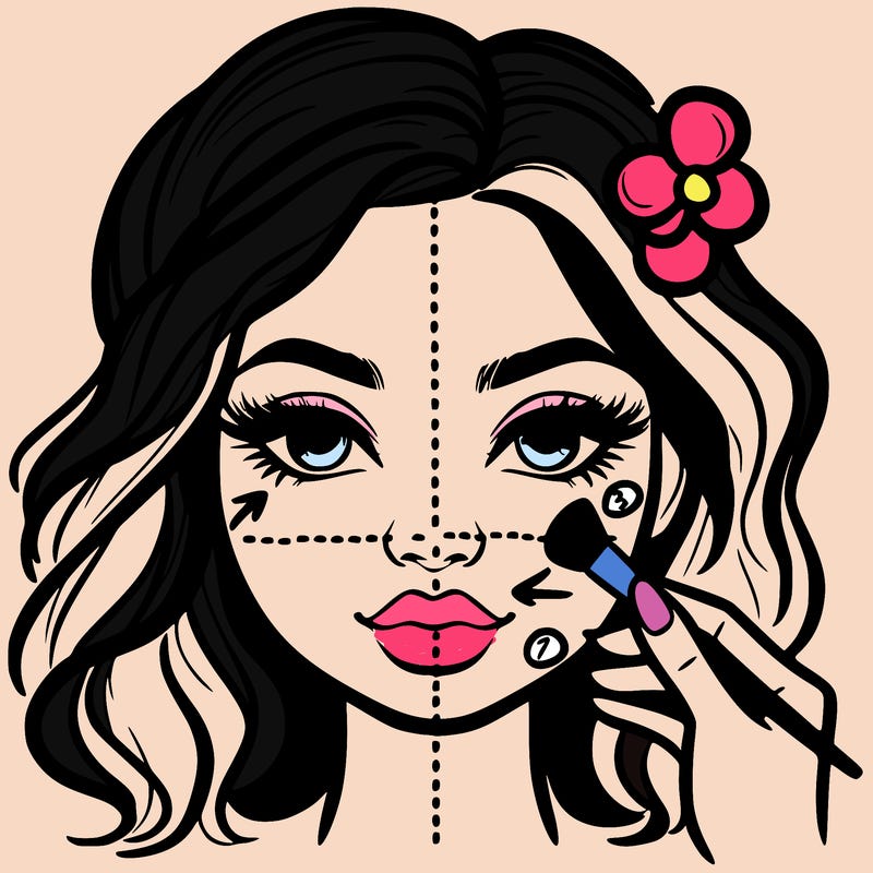 a face made to draw makeup on