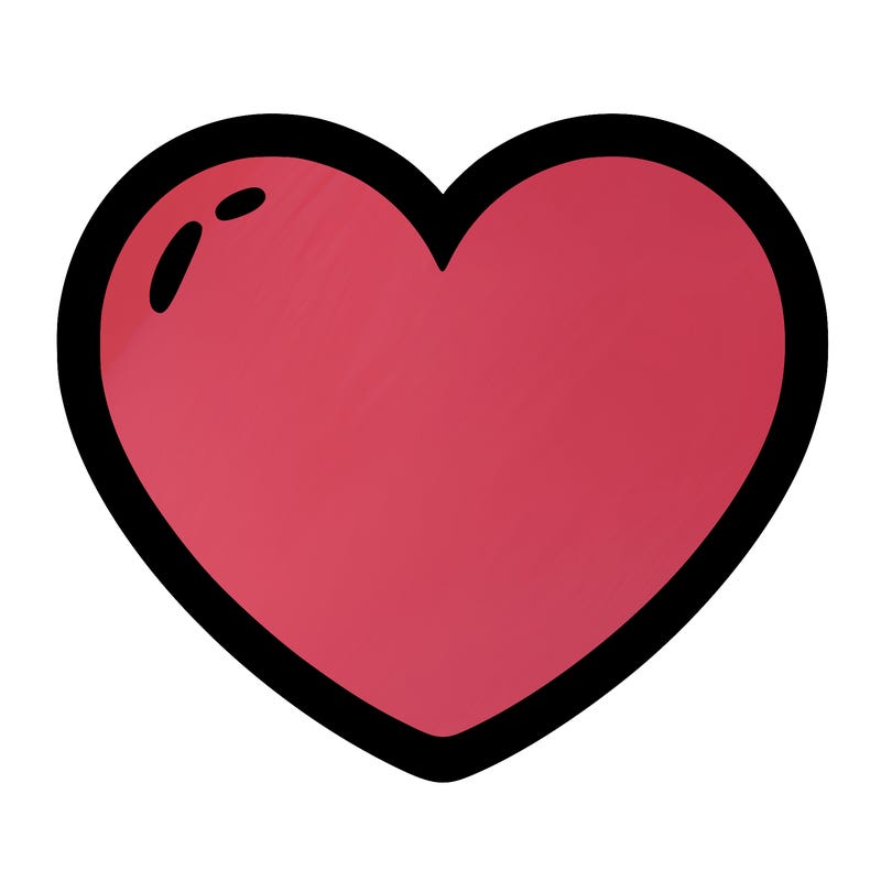 a blank heart