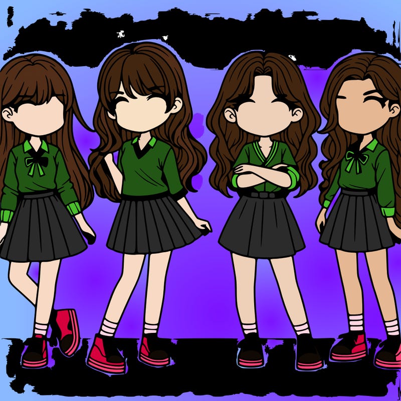 a group of girls realistic"