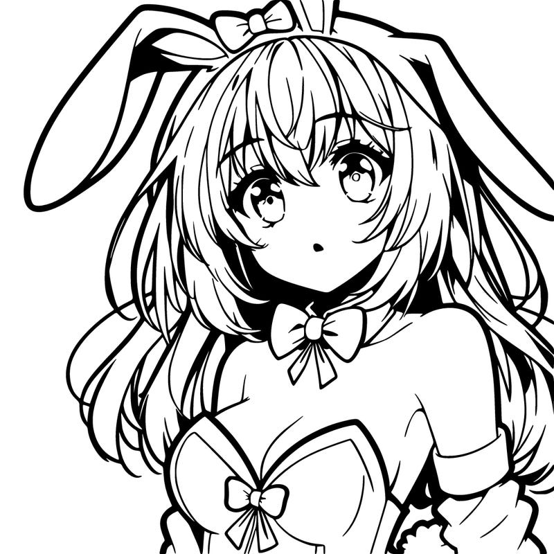anime girl in bunny costume