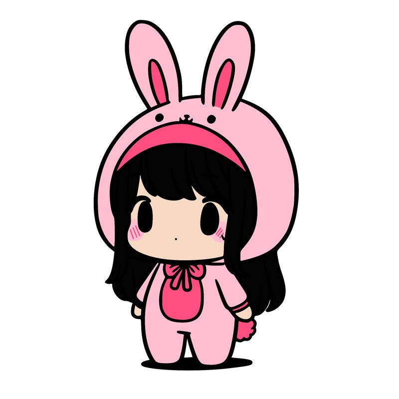 a girl in a bunny costume