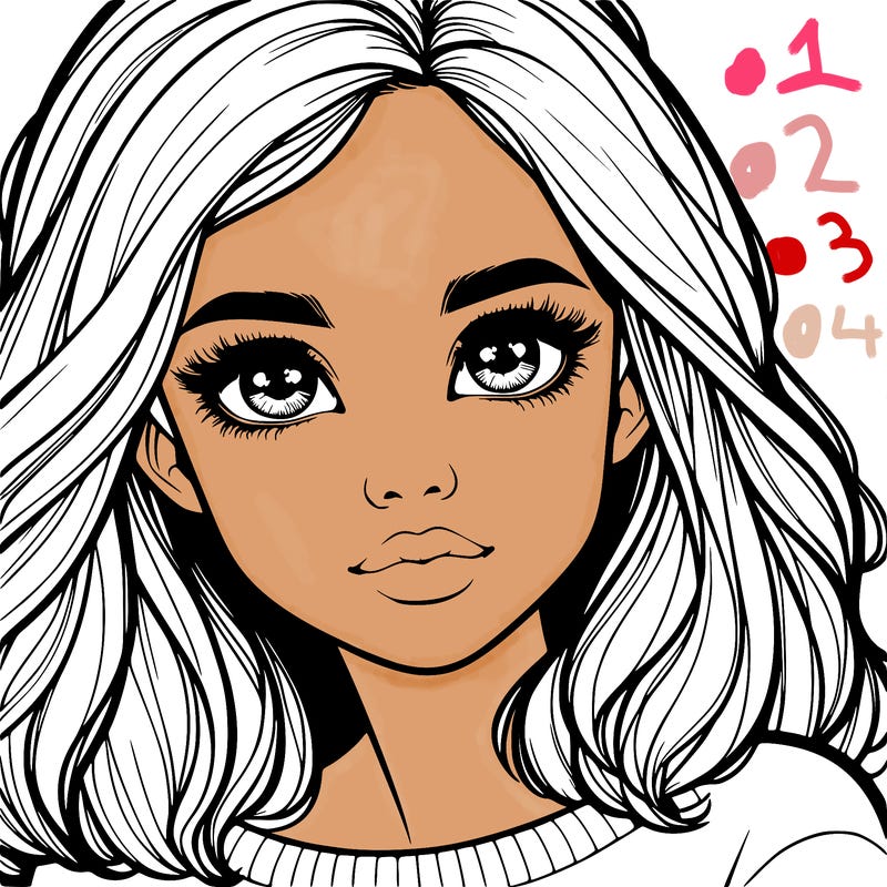 realistic girl whith cute eyes