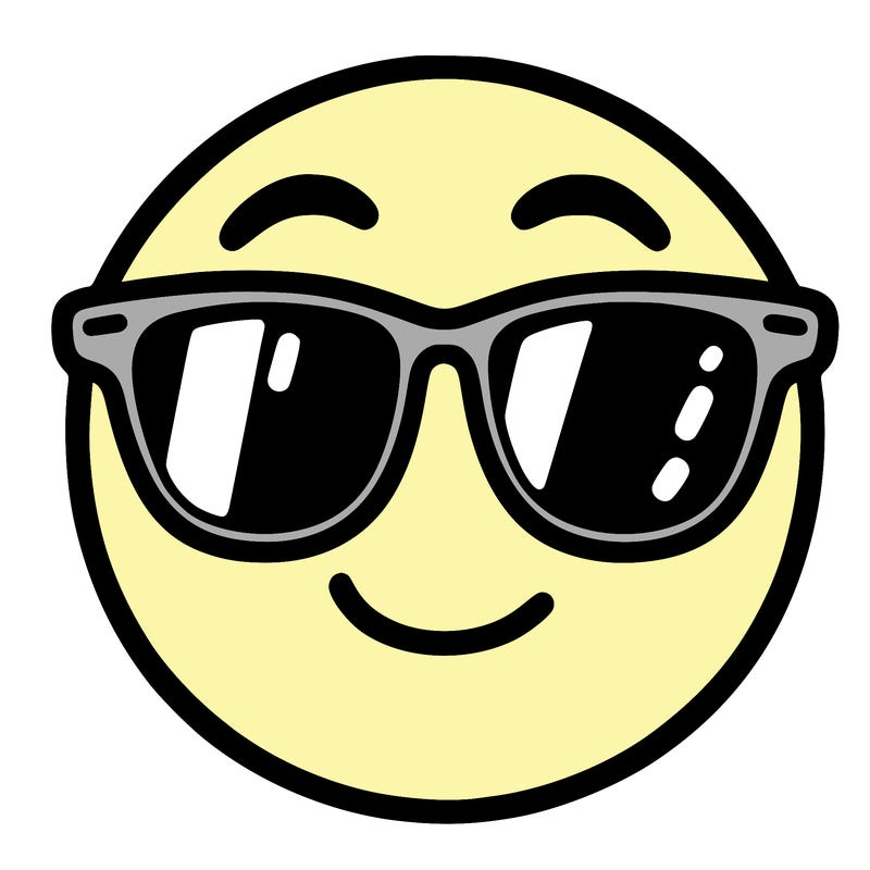 emoji with sunglasses