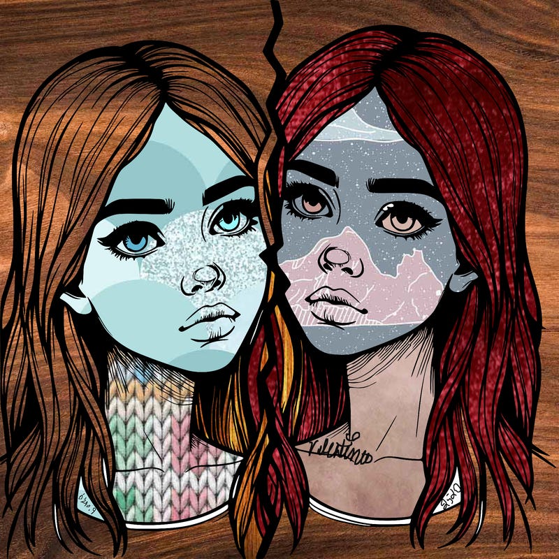 realistic girl split