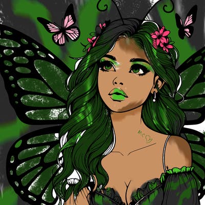 butterfly fairy realistic girl