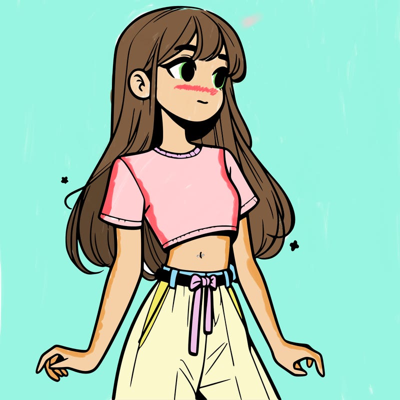 girl in a cute crop top