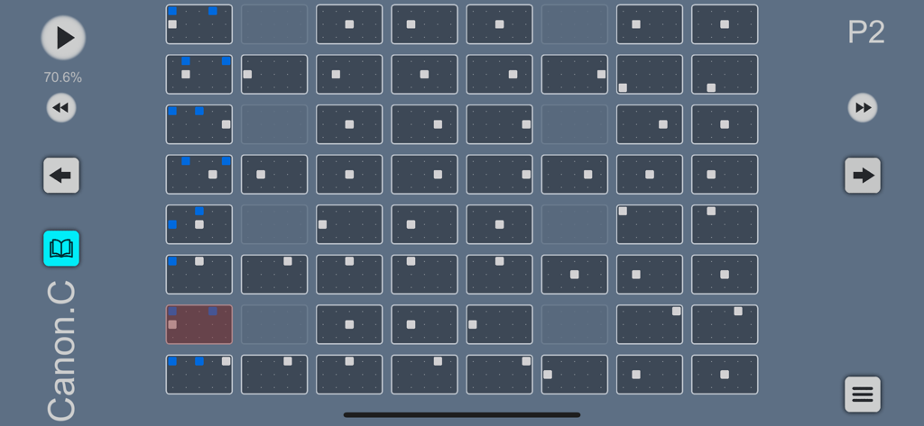 Sky Studio - A grid based music composition interface in Sky Studio for practicing game music