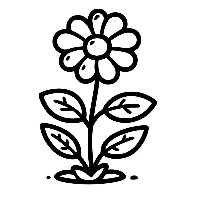 single flower, simple