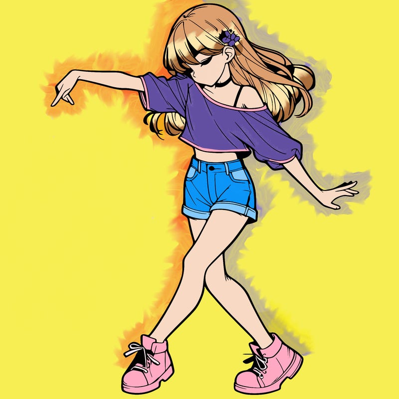 realistic girl danceing