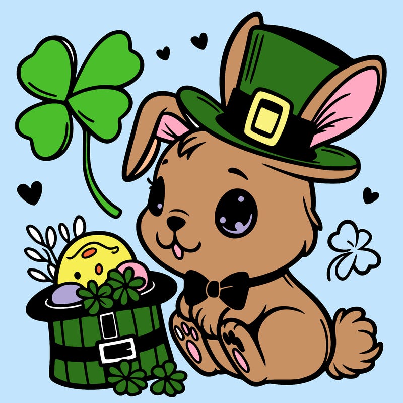 st. patrick's day, bunny.