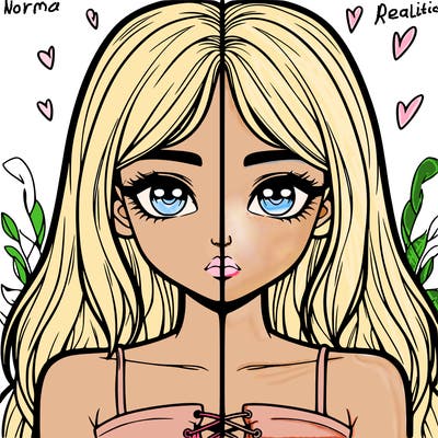 realistic girl split