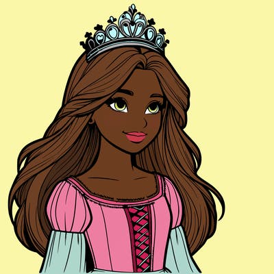 a realistic medieval princess with a tiara