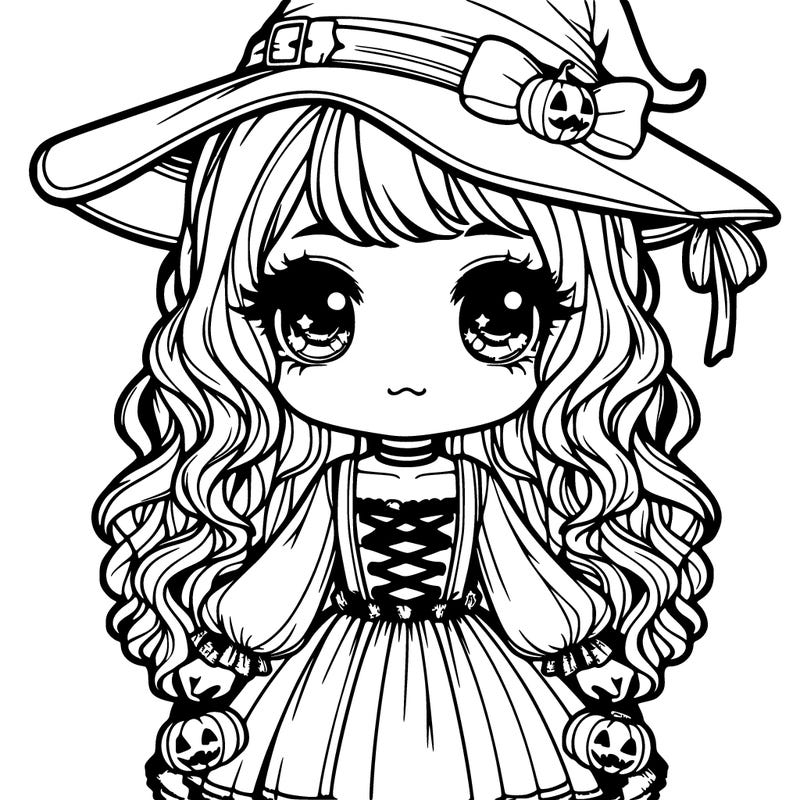 cute halloween girl realistic