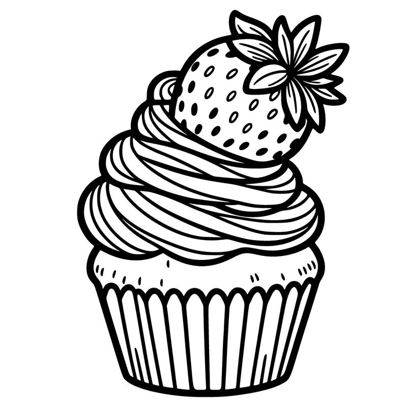 strawberry swirl cupcake