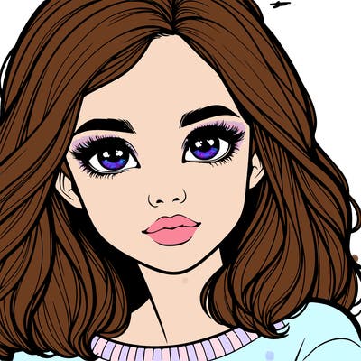 realistic girl whith cute eyes