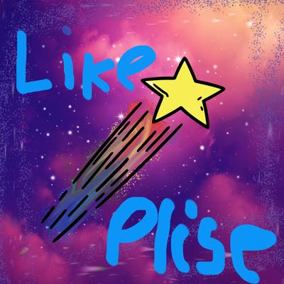 a shooting star in the sky