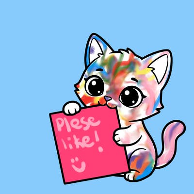 a small cat with a blank sheet of paper in its hand. the cat is sooooooo cute!