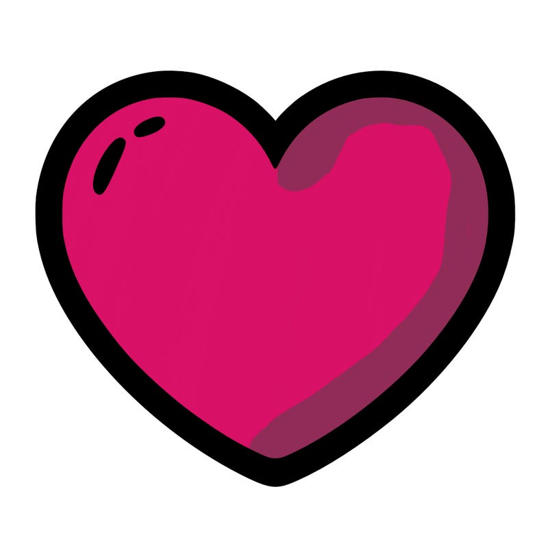 a blank heart