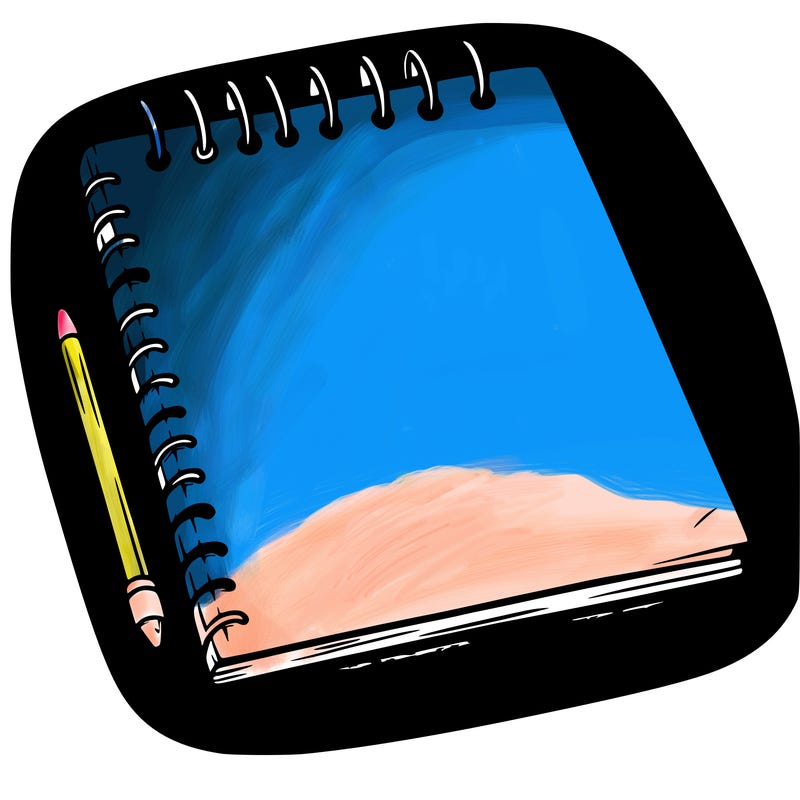 a blank sketch pad