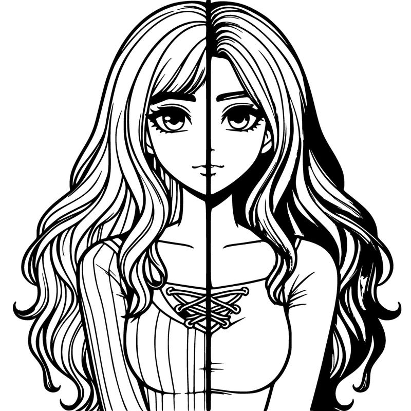 realistic girl split