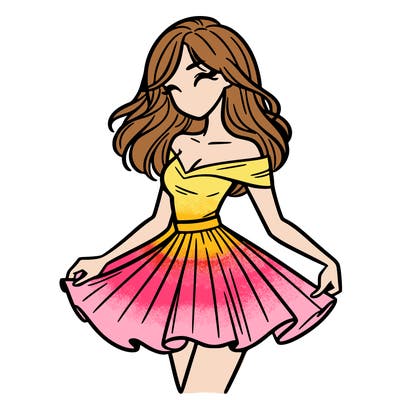 woman in skirt